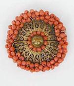 Miriam Haskell - Miriam Haskell Coral Bead Dress Clip