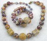 Miriam Haskell - Miriam Haskell Ceramic Bead Demi-Parure