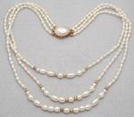 Miriam Haskell - Miriam Haskell Triple Strand Necklace